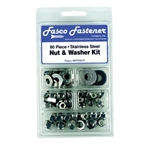 80 PC SS Nut, Nylock & Washer Kit